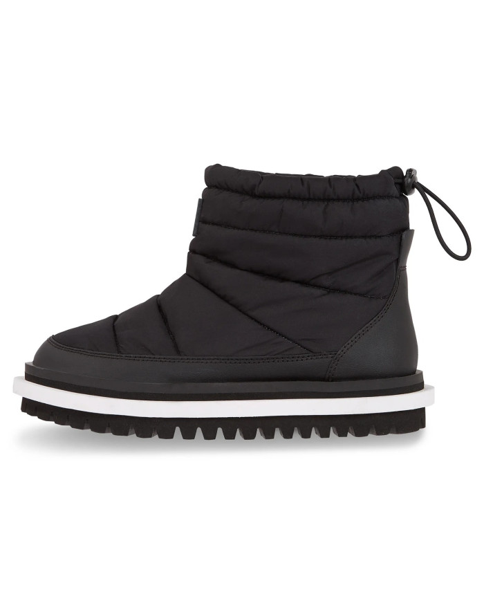 TOMMY HILFIGER  TJW PADDED FLAT BOOT EN0EN02292 BDS ΜΑΥΡΟ