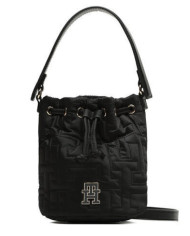 Tommy Hilfiger Τσάντα Tj Chic Nylon Bucket AW0AW14864 BDS Μαύρο