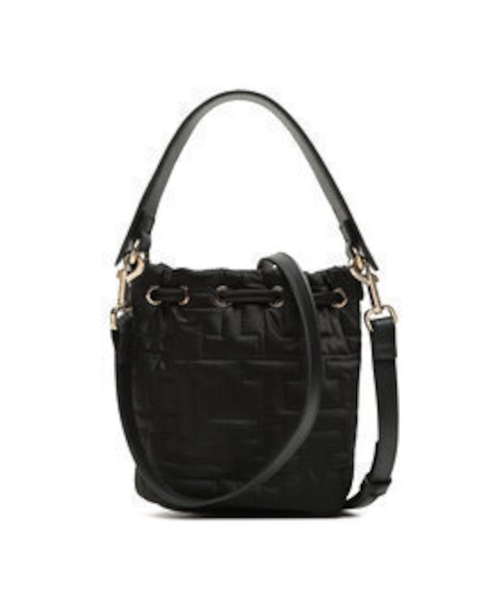 Tommy Hilfiger Τσάντα Tj Chic Nylon Bucket AW0AW14864 BDS Μαύρο