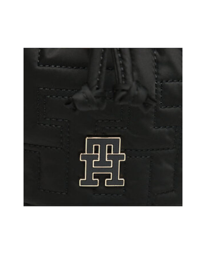Tommy Hilfiger Τσάντα Tj Chic Nylon Bucket AW0AW14864 BDS Μαύρο