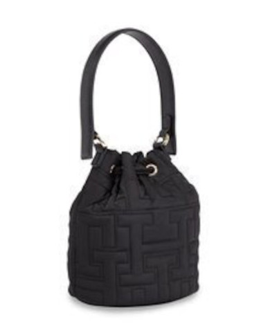 Tommy Hilfiger Τσάντα Tj Chic Nylon Bucket AW0AW14864 BDS Μαύρο