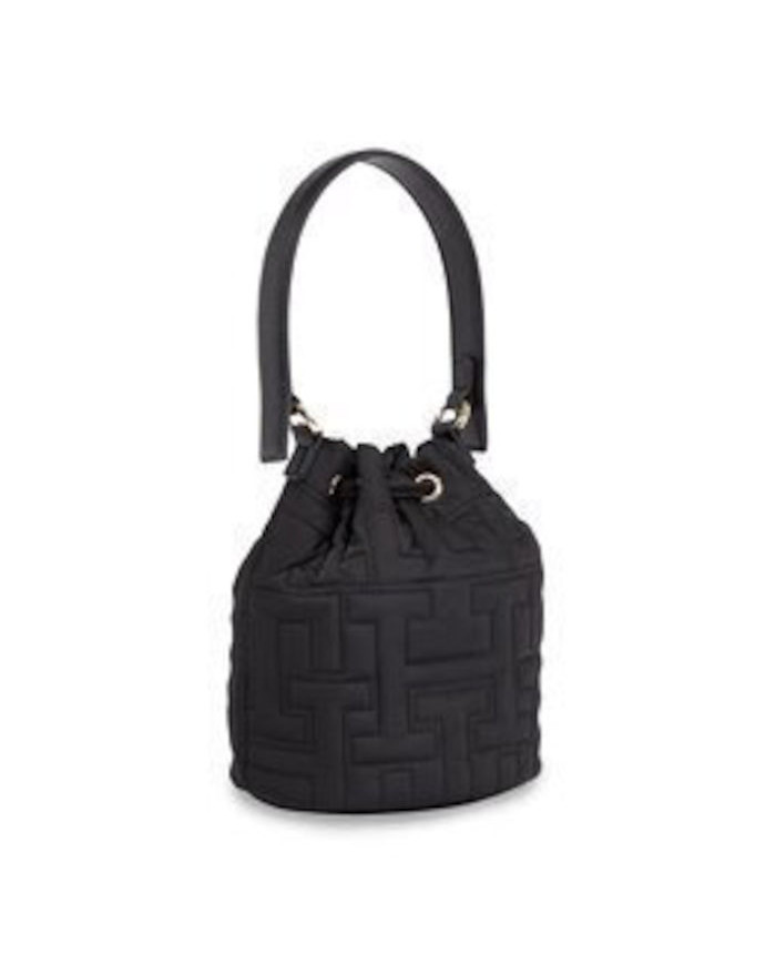 Tommy Hilfiger Τσάντα Tj Chic Nylon Bucket AW0AW14864 BDS Μαύρο