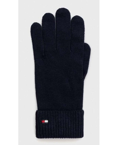Tommy Hilfiger ESSENTIAL FLAG GLOVES  AW0AW16254 BDS ΜΑΥΡΟ