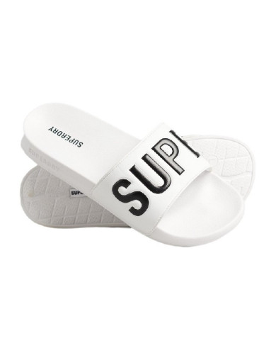 SUPERDRY CORE VEGAN POOL SLIDE MF310256A 35C  λευκο