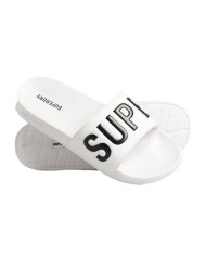 SUPERDRY CORE VEGAN POOL SLIDE MF310256A 35C  λευκο