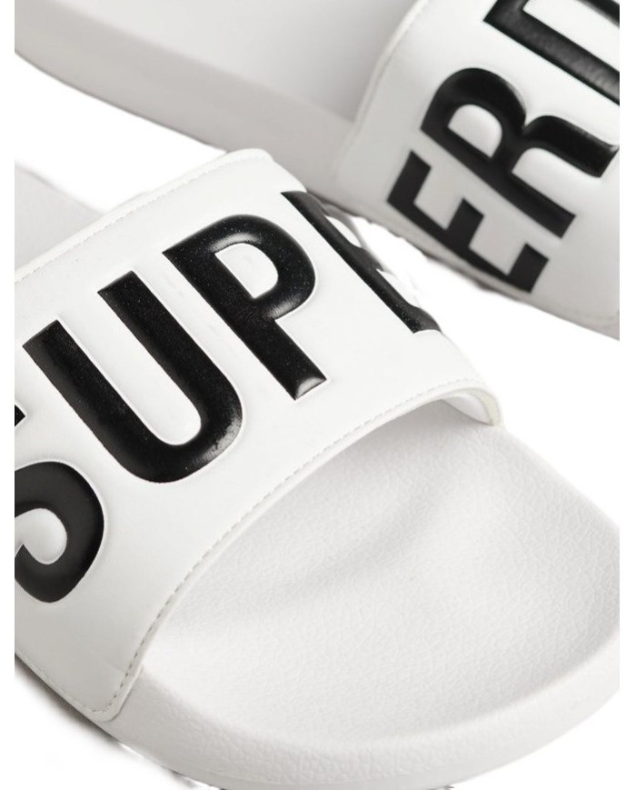 SUPERDRY CORE VEGAN POOL SLIDE MF310256A 35C  λευκο
