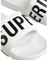SUPERDRY CORE VEGAN POOL SLIDE MF310256A 35C  λευκο