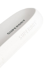 SUPERDRY CORE VEGAN POOL SLIDE MF310256A 35C  λευκο