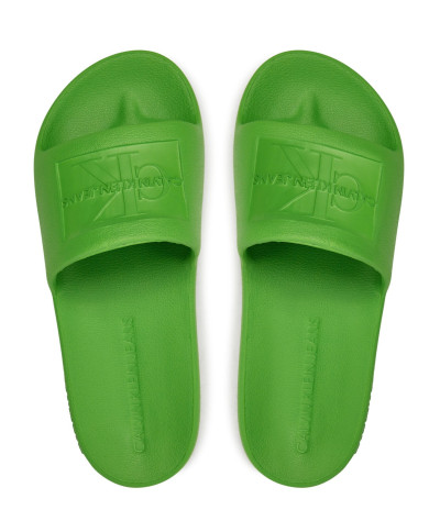 CALVIN KLEIN  SLIDES MONOGRAM DEBOSSED YW0YW00102 02L Πράσινο