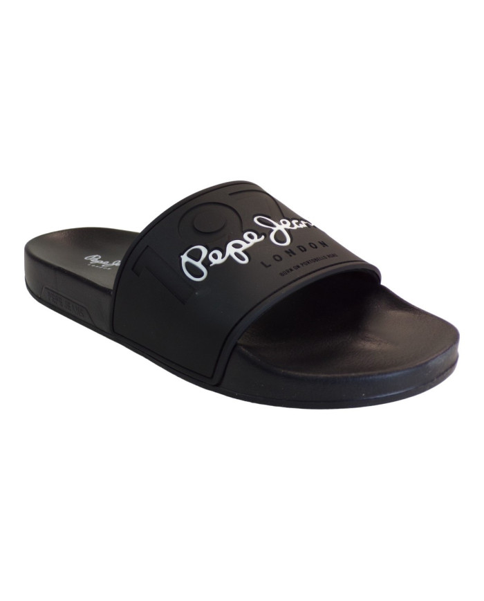 PEPE JEANS SLIDERS PMS70147 977 ΜΑΥΡΟ