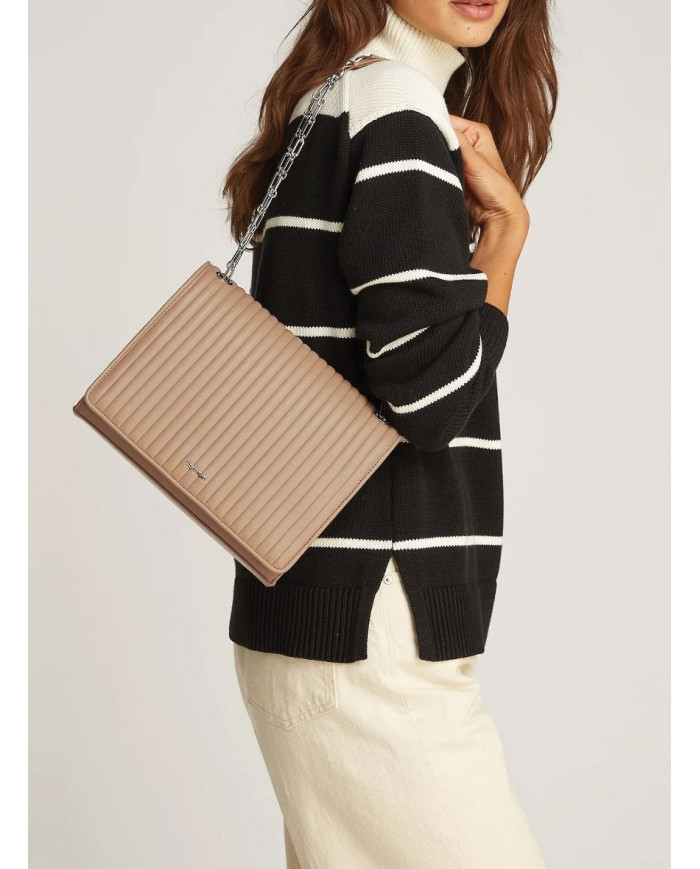 CALVIN KLEIN MINI LINE QUILT SHOULDER BAG K60K613080 PAI ΤΑΟΥΠΕ