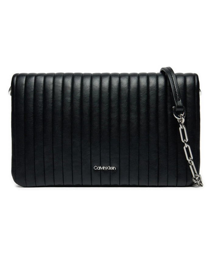 CALVIN KLEIN MINI LINE QUILT CROSSBODY K60K613079 BEH ΜΑΥΡΟ