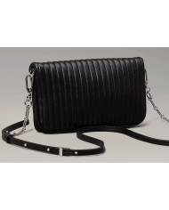 CALVIN KLEIN MINI LINE QUILT CROSSBODY K60K613079 BEH ΜΑΥΡΟ