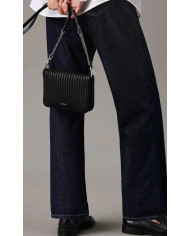 CALVIN KLEIN MINI LINE QUILT CROSSBODY K60K613079 BEH ΜΑΥΡΟ