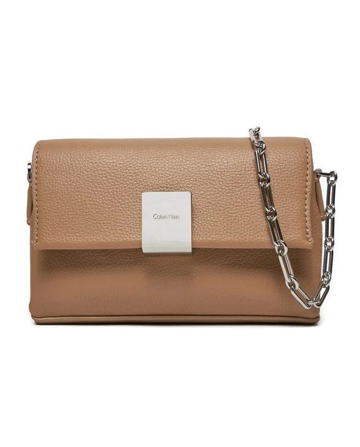 CALVIN KLEIN PLAQUE LOGO SMALL CROSSBODY K60K612785 PAI ΤΑΟΥΠΕ