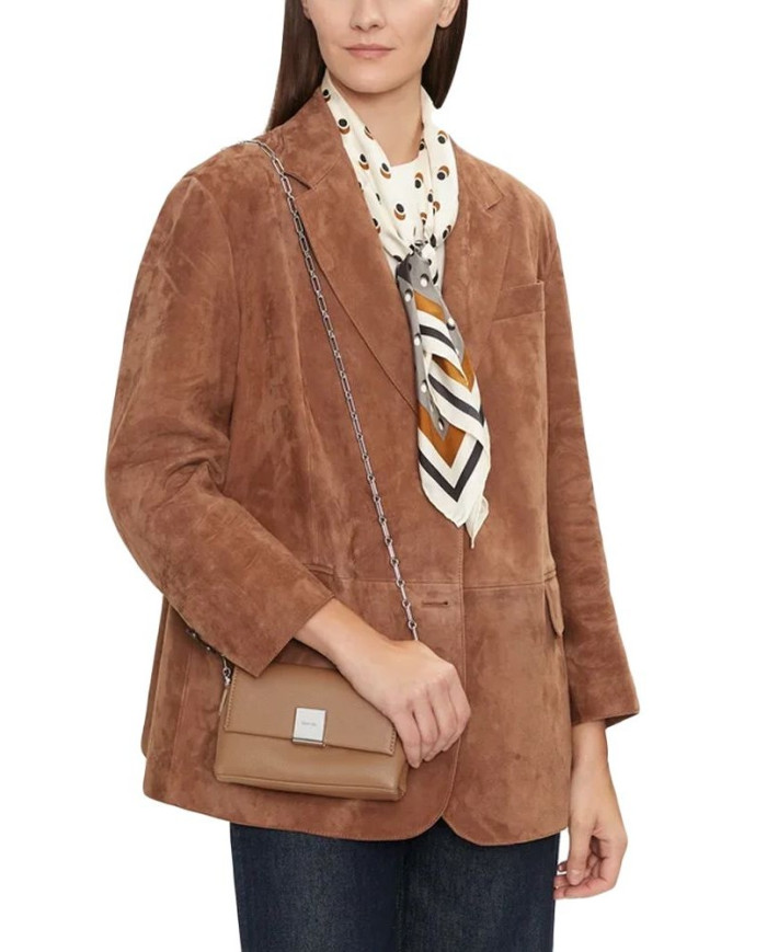 CALVIN KLEIN PLAQUE LOGO SMALL CROSSBODY K60K612785 PAI ΤΑΟΥΠΕ