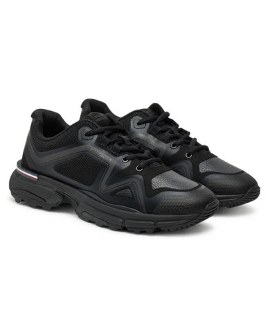 Tommy Hilfiger M Runner Tech Knit Lth Mix FM0FM05344 BDS ΜΑΥΡΟ