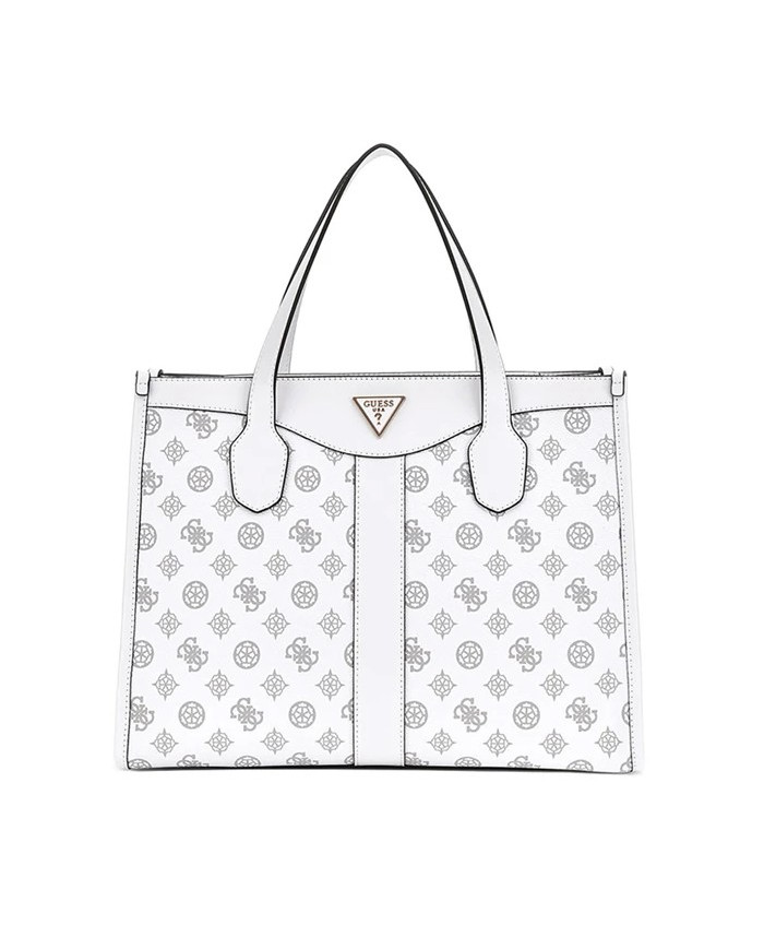 GUESS SILVANA 2 TOTE HWPM8665220 WHITE LOGO ΛΕΥΚΟ