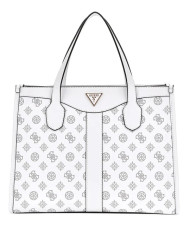 GUESS SILVANA 2 TOTE HWPM8665220 WHITE LOGO ΛΕΥΚΟ