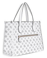 GUESS SILVANA 2 TOTE HWPM8665220 WHITE LOGO ΛΕΥΚΟ