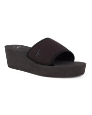 CALVIN KLEIN BEACH WEDGE SLIDE CANVAS YW0YW01725 0GJ ΜΑΥΡΟ