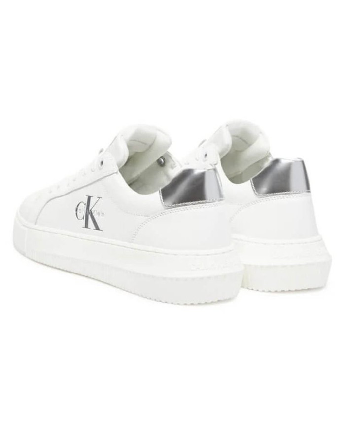 CALVIN KLEIN CHUNKY LEATHER CUPSOLE YW0YW01876 02R ΛΕΥΚΟ