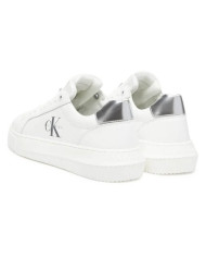 CALVIN KLEIN CHUNKY LEATHER CUPSOLE YW0YW01876 02R ΛΕΥΚΟ