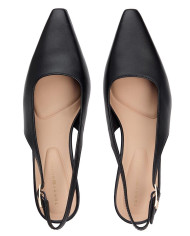 TOMMY HILFIGER SQUARED TOE HIGH HEEL SLINGBACK  FW0FW08636 BDS ΜΑΥΡΟ