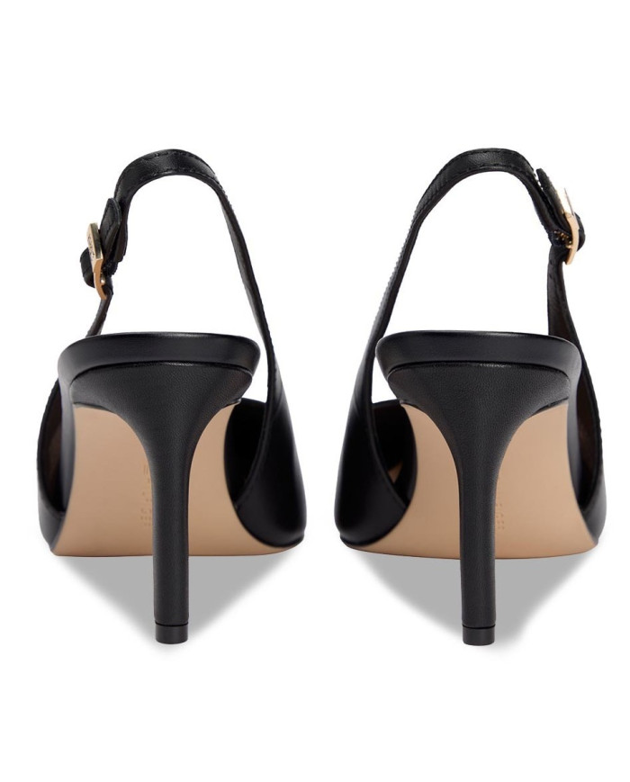 TOMMY HILFIGER SQUARED TOE HIGH HEEL SLINGBACK  FW0FW08636 BDS ΜΑΥΡΟ