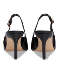 TOMMY HILFIGER SQUARED TOE HIGH HEEL SLINGBACK  FW0FW08636 BDS ΜΑΥΡΟ