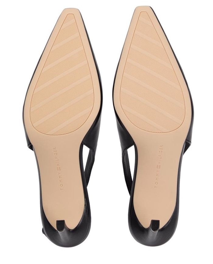 TOMMY HILFIGER SQUARED TOE HIGH HEEL SLINGBACK  FW0FW08636 BDS ΜΑΥΡΟ