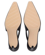 TOMMY HILFIGER SQUARED TOE HIGH HEEL SLINGBACK  FW0FW08636 BDS ΜΑΥΡΟ