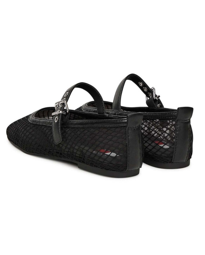 TOMMY HILFIGER TJW MARY JANE BALLERINA ENOENO2872 BDS ΜΑΥΡΟ