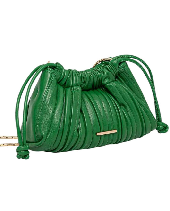 CALVIN KLEIN PLISSE METAL LOGO MINI CROSSBODY LV04F3077G 0K6 ΠΡΑΣΙΝΟ