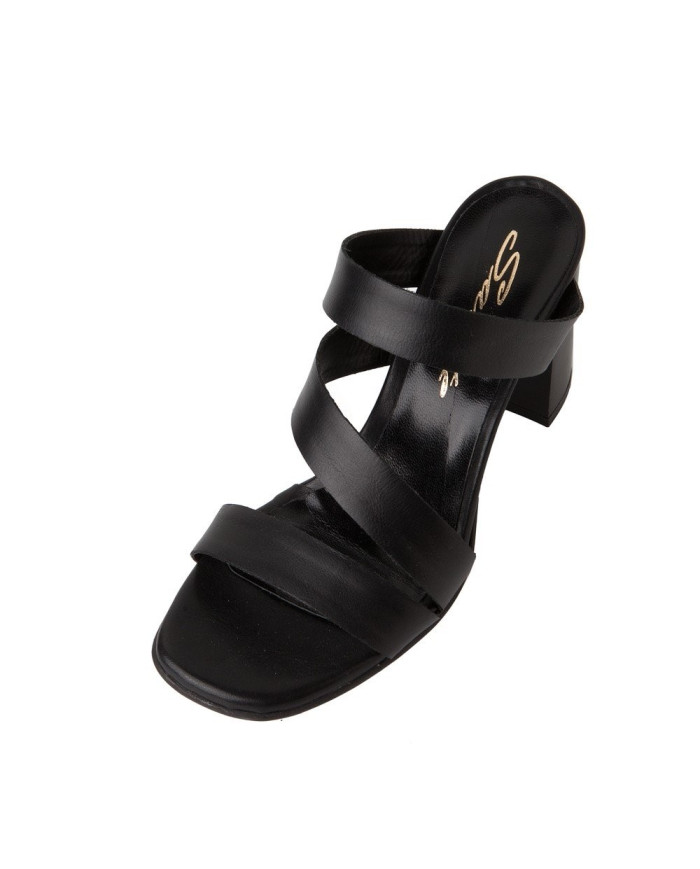 Sante Sandals 20-205-01 ΜΑΥΡΟ