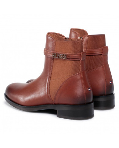 TOMMY HILFIGER Block Branding Flat Boot FW0FW05155 Pumpkin Paradise GOW