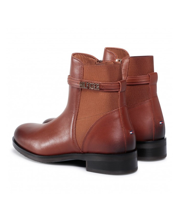 TOMMY HILFIGER Block Branding Flat Boot FW0FW05155 Pumpkin Paradise GOW