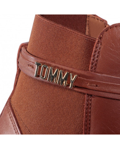 TOMMY HILFIGER Block Branding Flat Boot FW0FW05155 Pumpkin Paradise GOW