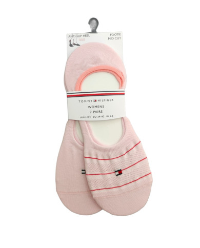 TOMMY HILFIGER 100002819 003 ΡΟΖ Σετ 2 ζευγάρια κοφτές κάλτσες γυναικείες