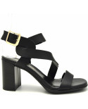 Sante Sandals 21-205-01 ΜΑΥΡΟ