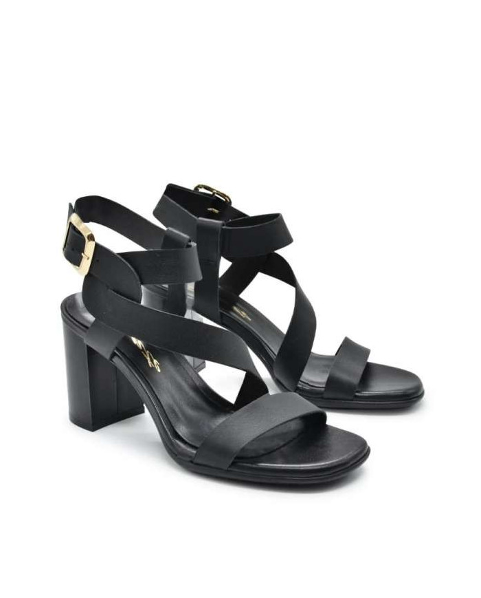 Sante Sandals 21-205-01 ΜΑΥΡΟ