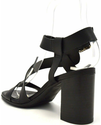 Sante Sandals 21-205-01 ΜΑΥΡΟ