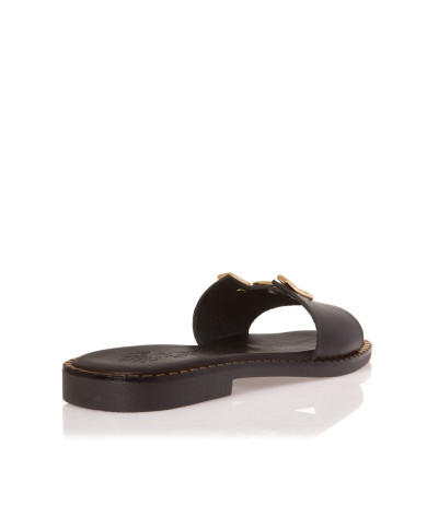 Sante Sandals 21-302-01 ΜΑΥΡΟ