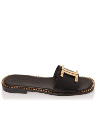 Sante Sandals 21-303-01 ΜΑΥΡΟ