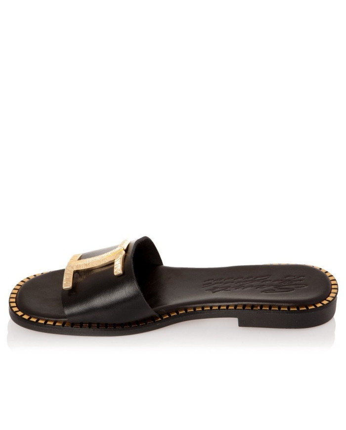 Sante Sandals 21-303-01 ΜΑΥΡΟ