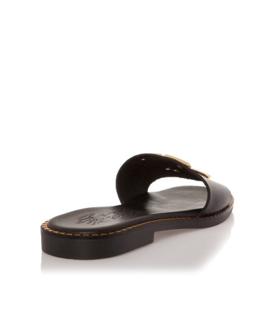 Sante Sandals 21-303-01 ΜΑΥΡΟ